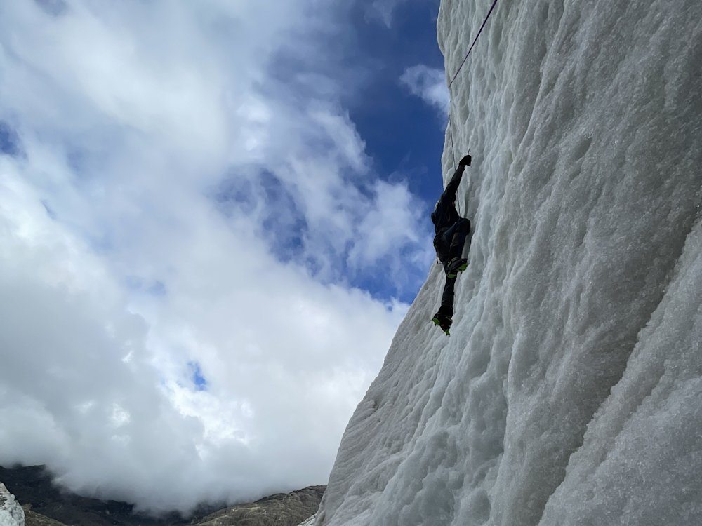 Austin Adventures Guide Daniel, ice climbing
